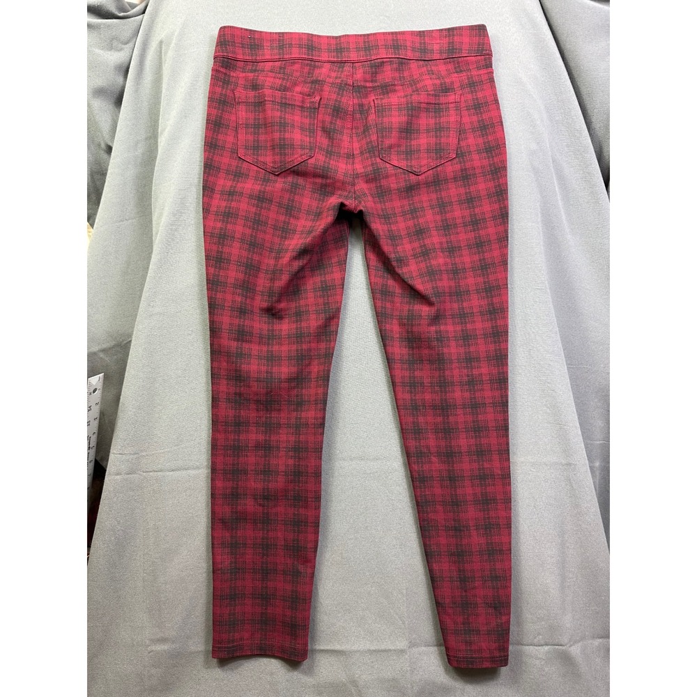 Liverpool Jeans Company Red Black Plaid Pull On Leggings Skinny Pant Women SZ 12 - Picture 13 of 15
